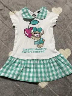 EARTH MAGIC 半袖ワンピース ギンガムチェックのサムネイル