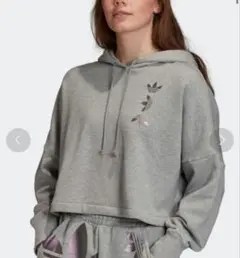 adidas Originals クロップドパーカー グレーのサムネイル