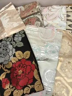 ナ4【27】◆帯おまとめ7点◆袋帯 ・名古屋帯◆正絹◆アンティーク◆リメイク