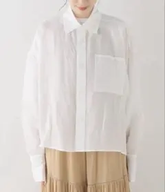 Plage RAMIE LYOCELL WIDE シャツ ホワイトのサムネイル
