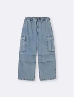 カ*ペ様 GU デニムスーパーワイドカーゴパンツ XL