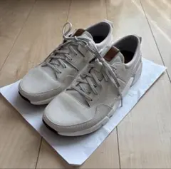 Clarks レザースニーカー EU43(27cm) オフホワイト メンズのサムネイル