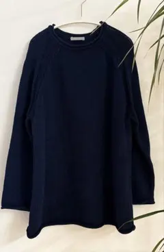 theory luxe ウォッシャブル チャンキーニット／ネイビー