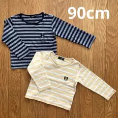 コムサイズム　ボーダーロンT　90㎝　双子コーデ　カットソー　子供服　長袖　秋冬