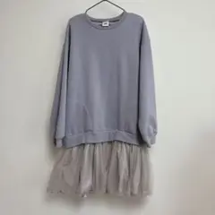 デビロック　長袖ワンピース　140 トレーナー　裏起毛　チュール