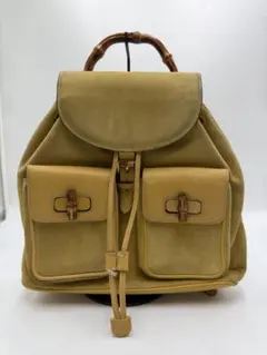夏休みセールお値下げ GUCCI バンブー スエード リュック - メルカリ