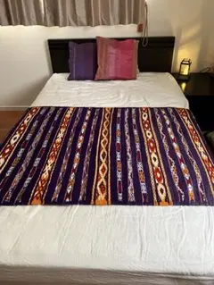 トラック用金華山モンブランブルー仮眠カーテン左右セット大型車用青い刺繍 トラック用金華山モンブランブルー仮眠カーテン左右セット大型車用青い