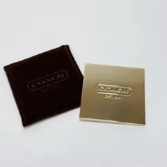 【極美品】コーチ コンパクトミラー 手鏡 スクエア
