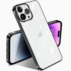 iPhone14 pro ケース クリア (ブラック)