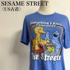 セサミストリート キャラクターTシャツ クッキーモンスター ビッグバード　ブルーのサムネイル