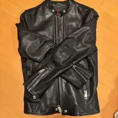 DIESEL シングルライダース レザージャケット ブラック S