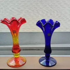 KAMEI GLASS フラワーベースと灰皿セット 昭和レトロ - メルカリ