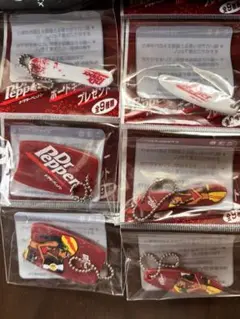 Dr Pepperドクターペッパー ボードキーホルダー 6個セット ノベルティ