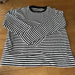 無印ストライプ 長袖 Tシャツ