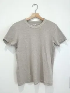 ユニクロ／クルーネックT／ベージュ／半袖