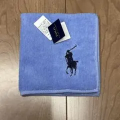 ポロ　ラルフローレン　ポロポニー　紳士ミニタオル　サックス　タオルハンカチ