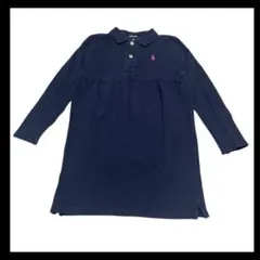 Ralph Lauren ネイビー 長袖ポロ　ワンピース　110