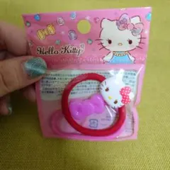 Hello Kitty ヘアゴムセット 赤 ピンク　当時物　サンリオハローキティ