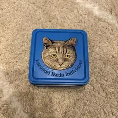 【カズノリイケダ】 クッキー缶 お菓子缶 猫缶　空缶 空き缶 小物入れ