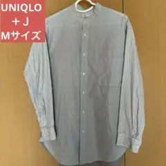 UNIQLO＋Ｊスーピマコットンオーバーサイズスタンドカラーシャツ長袖　Mサイズ