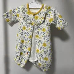 mamarakuツーウェイドレスオール カバーオール50-60cm イエロー