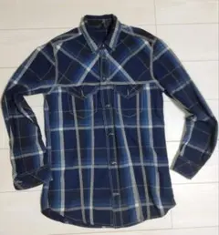 DIESEL　青系チェック柄ネルシャツ