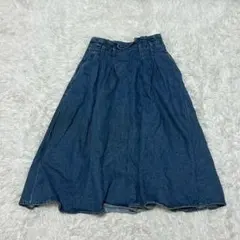 GU デニムフレアスカート　M 夏のサムネイル
