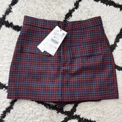 ZARA チェック　ミニスカート　スコート　 XS