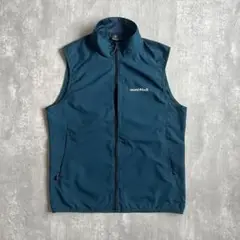 極美品　mont-bell　モンベル　O.D.メッシュベスト　ブルーグリーン　S