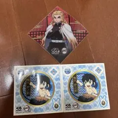 鬼滅の刃 くら寿司　煉獄杏寿郎 クリアシート　 嘴平伊之助 シール2枚 KURA