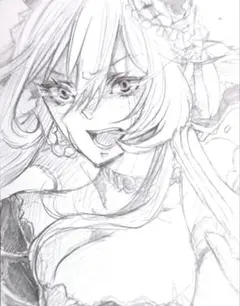 ウマ娘 ファンアート 手描きイラスト アナログ ジェンティルドンナ