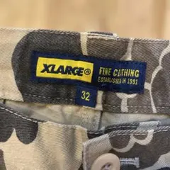 希少 XLARGE×GUNG HO コラボ 迷彩カーゴハーフパンツ 32インチのサムネイル