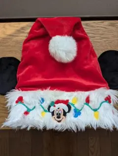 ミッキーマウス 耳付きサンタ帽子