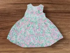 花柄ベビードレス 12-18ヶ月 80