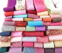 12-13-1 着物小はぎれ 正絹ちりめん他ハギレセット【50枚】古布