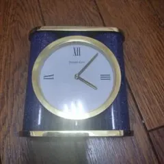 Tiffany & Co. Brass Enameled Desk Clock