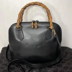 GUCCI グッチ バンブー レザー 2WAY ハンドバッグ ショルダーバッグ