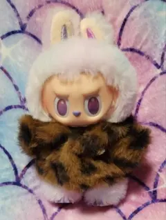 Labubu ラブブ洋服 ぬいぐるみ用 セレブなヒョウ柄コート♡