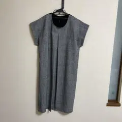 チュニック ベストMサイズ グレーと黒のチェック柄