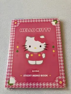 ハローキティ メモ 付箋 メモ帳　レトロハローキティメモ付箋