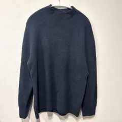 UNIQLO ダークグレー モックネックメランジニットセーター
