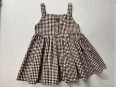 韓国子供服　ギンガムチェック　ワンピース　80
