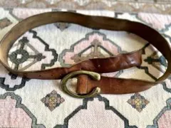 Hem work 　ヘムワーク　バックル革ベルト　ビンテージ加工　牛革