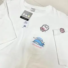 新品未使用 ちいかわ マーメイド 人魚 Tシャツ メンズ 4L 大きい 白