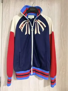 GUCCI ジップアップジャケット ネイビー レッドのサムネイル