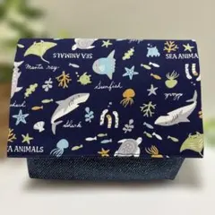 ハンドメイド移動ポケット(マチあり)☆男の子 星と昆虫（青） - メルカリ