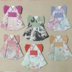 着物　箸袋　しおり　壁面飾り　和柄　折り紙　お祝い　ハンドメイド　海外　贈り物