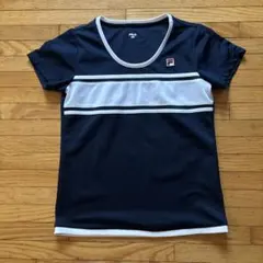 FILA テニスウェア L ネイビー ストライプ