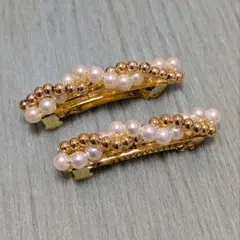 パールのデザインヘアピンセット