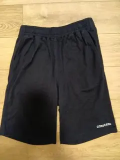 CONVERSE メンズ コットンイージーハーフパンツ 黒　L　綿100%のサムネイル